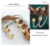 Titanium Steel Multi-Color Zirconia Open Bangle - Cross-Border Stainless Steel Hand Ornament