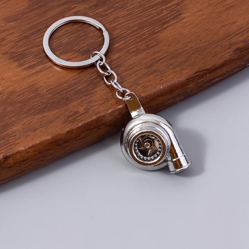 Creative Turbocharger Metal Keychain Pendant for Modified Auto Parts