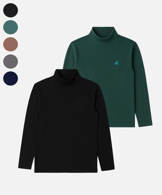 BHPOLOCLUB [2Pack] Men'S High-Neck Fleece-Lined T-Shirt Ts511