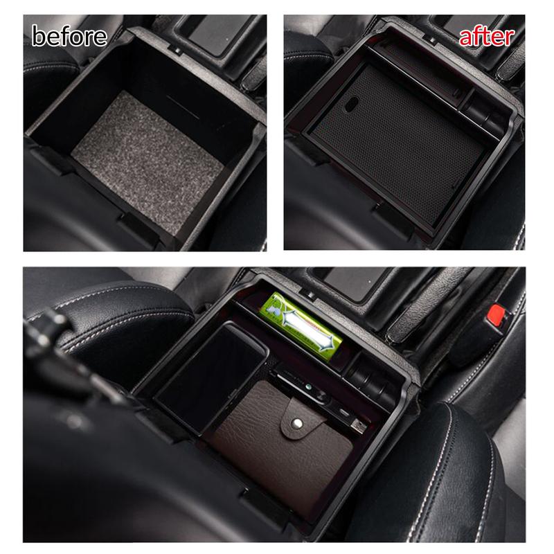 Central Armrest Storage Box Center Console Organizer Tray Pallet Holder For Toyota Hilux 2015 2016 2017 2018   - 2024