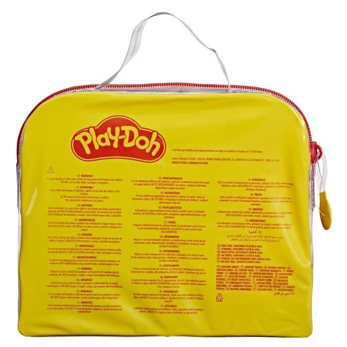 Play-Doh Mon 1er Kit, 9 accessoires avec étui de rangement et 4 pots de pâte à modeler, loisir créatif pour tout-petits, Dès 3 ans