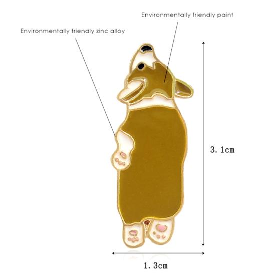 Cute Corgi Dog Enamel Brooch Pin Unisex Denim Jacket Collar Sweater Scarf Badge