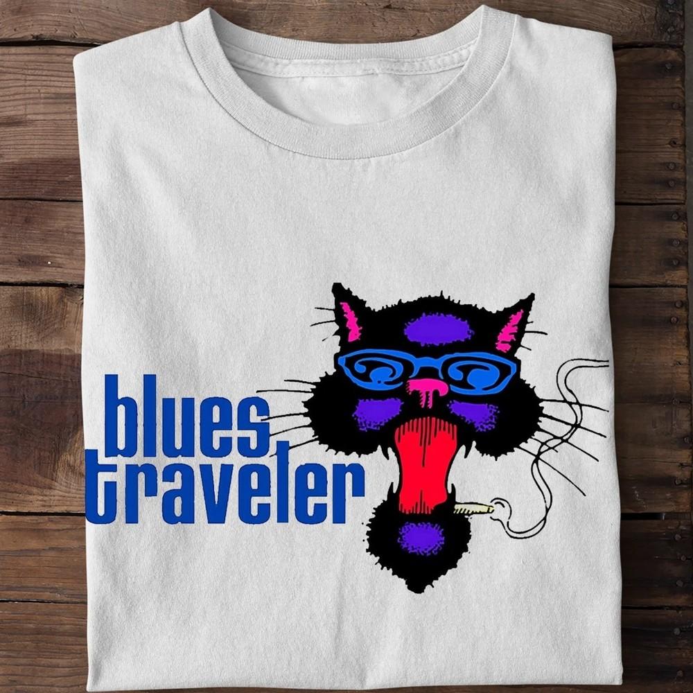 

New SMOKER CAT BLUES TRAVELER Band Gift For Fan All Size Tshirt FN1254 Unisex T-Shirt XXXXL