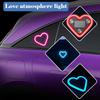 1Pc Universal Solar Car LED Decoration | Heart Neon Light For Triangle Window | Auto Interior Ambient Atmosphere Lamp Gift