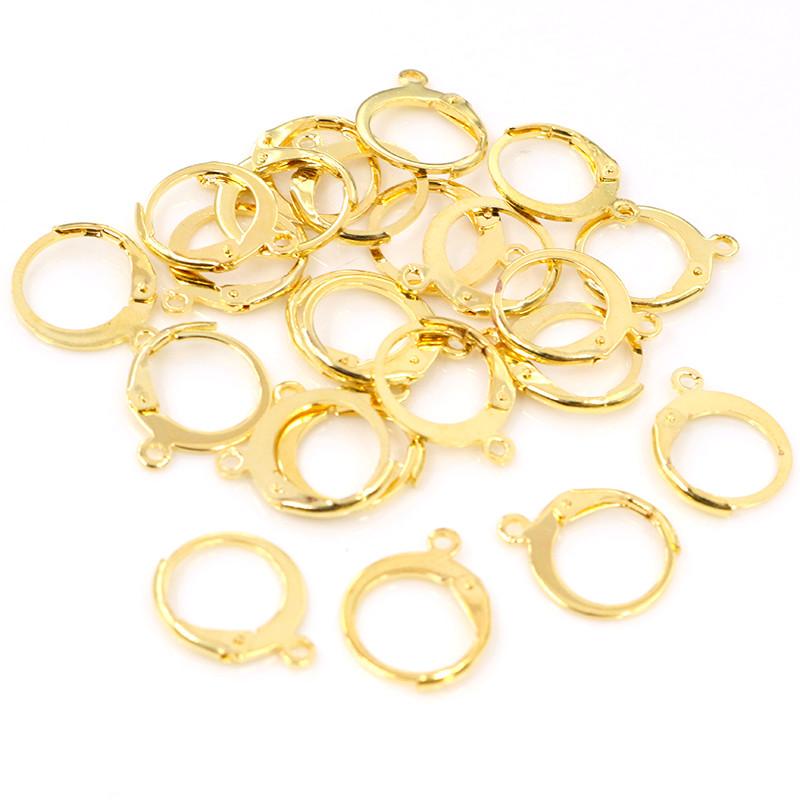 14x12mm 30pcs/Lot 316L Stainless Steel Gold High Quality Earring Hooks Wire Settings Base Settings Whole Sale