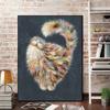 Abstract Long-wool Cat, Oil Painting On Canvas, Cute Posters with Kittens and Prints, Wall Art Pictures with Animals for the Living Room,