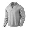 Casual Men's Jacquard Lapel Sweatshirt, Men's Casual Half Zipper Loose Top