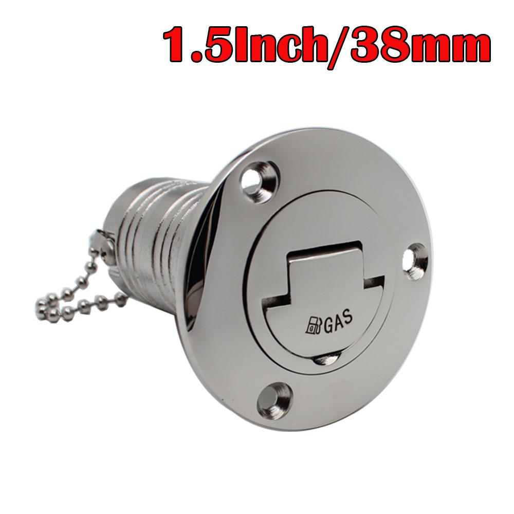 New Stainless Steel 316 Deck Filler GAS DIESEL FUEL WASTE WATER 38mm 50mm Mirror Polish Marine Boat Hardware Deck Filler Cap