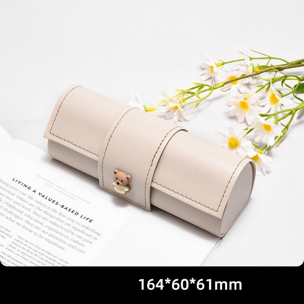 Anti-Pressure Glasses Case Lightweight Bear Pattern Eyewear Case Pu Leather Glasses Case Luxurious Fashion Glasses Box For Gift