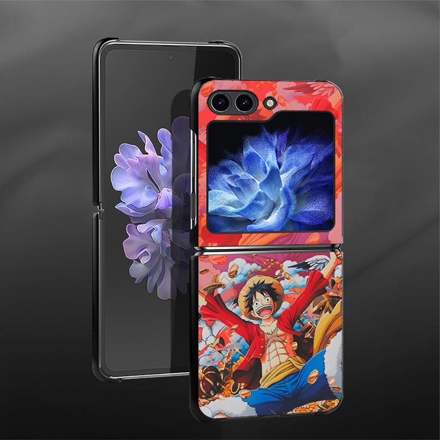 One Piece Cool Luffy Zoro Back Phone Cover Funda Case for Samsung Galaxy Flip3 Z Flip 7 6 5 4 3 Flip6 Flip4 Flip5 Flip7 FE