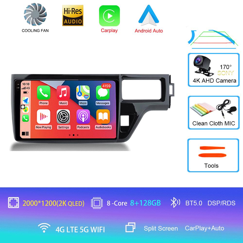 For Honda Stepwgn 5 2015 - 2021 RHD Car Radio Multimedia Headunit QLED System Navigation GPS Auto Android14 2Din DVD