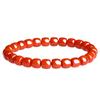 Liangshan Southern Red Agate Barrel Bead Bracelet