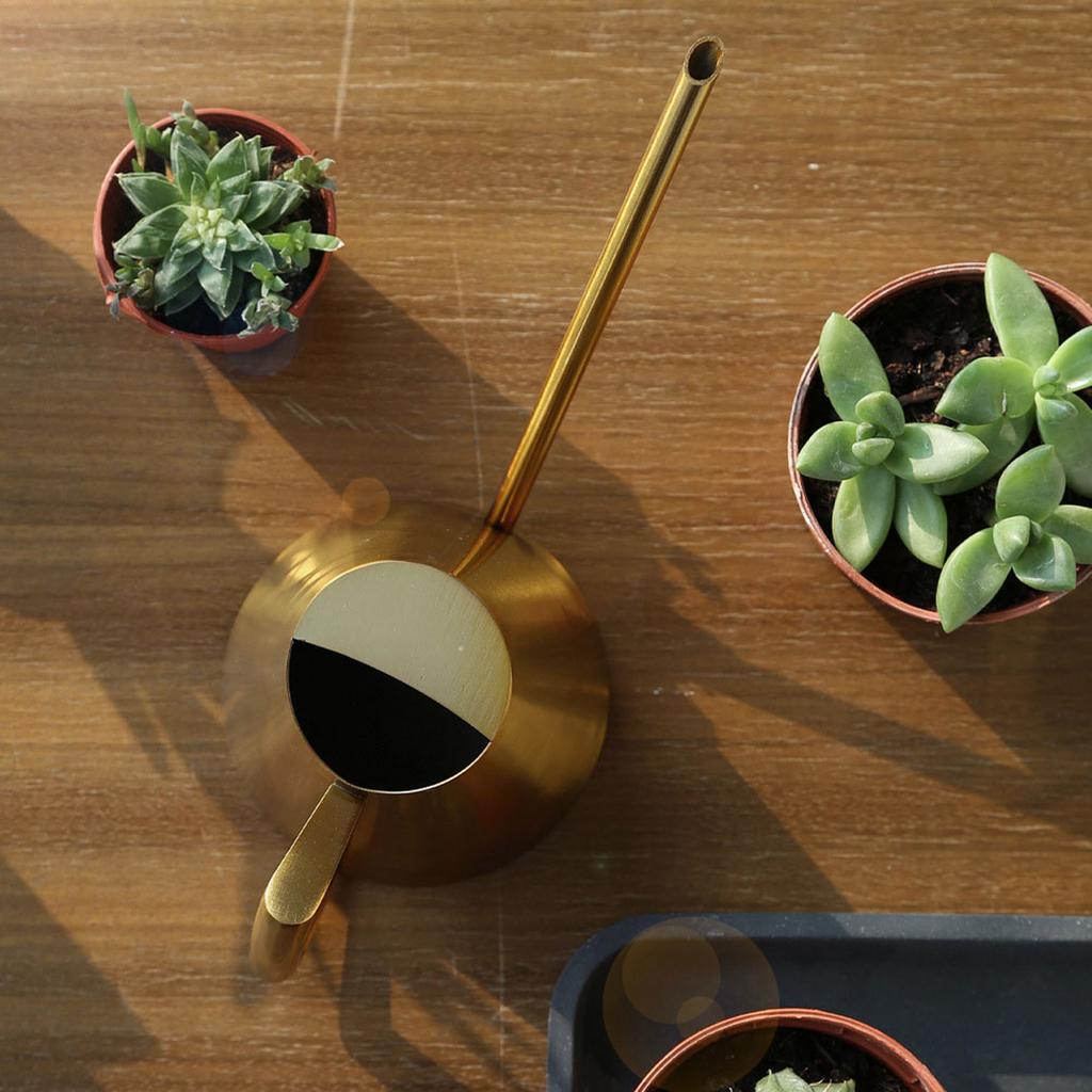 Edelstahl Gießkanne Gießkanne Langhals Garten Blumen Pflanzen Blumengerät 1500ml