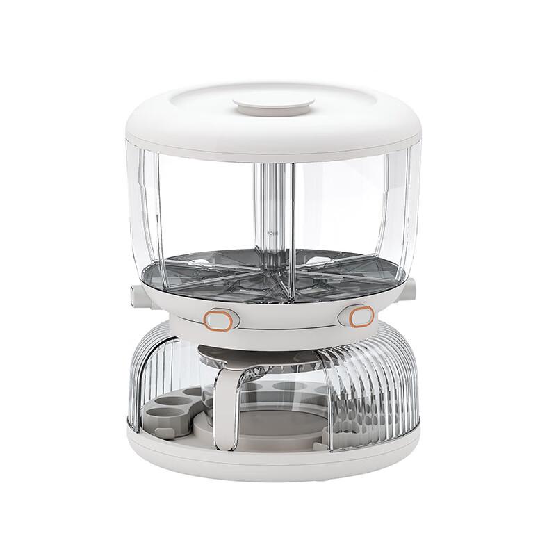 ZISIZ Rotating Divided Rice and Cereal Storage Container