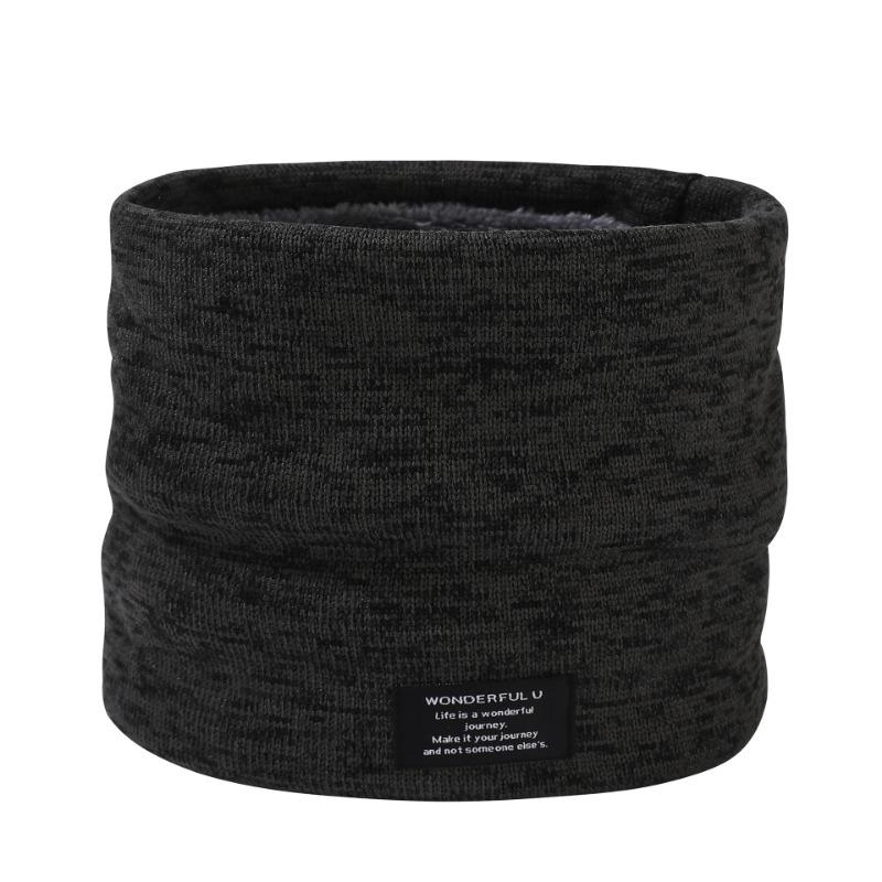 Winter Men's Knitted Scarf Outdoor Cold-proof Cycling Velvet Scarf Women's New Neck Cover Fashionable and Versatile