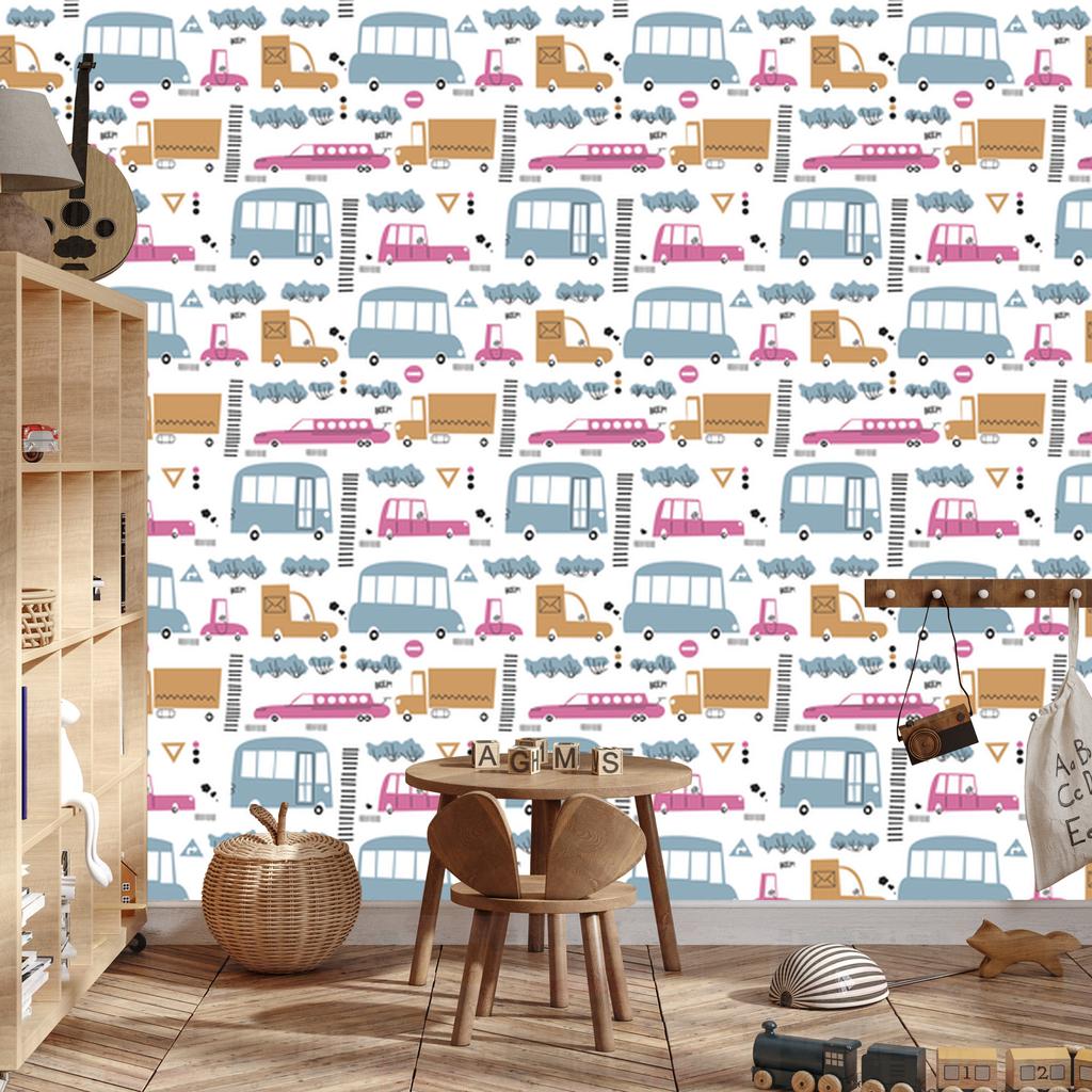 Trucks on the road wallpaper for living room and bedroom 50x1000