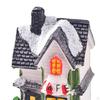 Light Up Christmas Village House Decoration Building Figurine Micro Landscape Home Decor