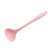 Soup Ladle Serving Spoon Silicone 11.2in Comfortable Grip Heat Resistant Kitchen Utensils for Dinner Home Pink
