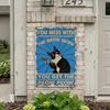 Funny Cat Tin Sign Vintage Black And White Cat Wall Art You Mess with The Meow Meow Metal Posters Gifts for Cat Lovers