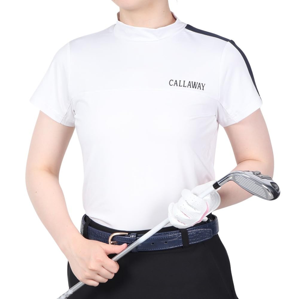 

Callaway Short Sleeve Mock Neck Shirt UV Golf Undershirt C23134201 M Women s (Shoulder Line, Stretch, Protection) / / 1030_White