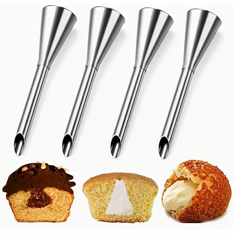 Stainless Steel Cookie Cream Puff Pastry Cake Tip - Fine Nozzle for Small Pastries, Baking Decorations, Rust-Resistant, Food Grade Material