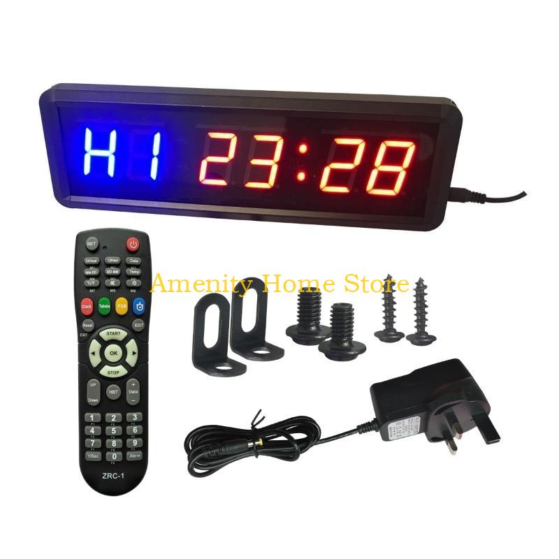 F26C Gym Timer Stopwatch with Remote Countdown/up Clock in Mints Secs Interval Timer