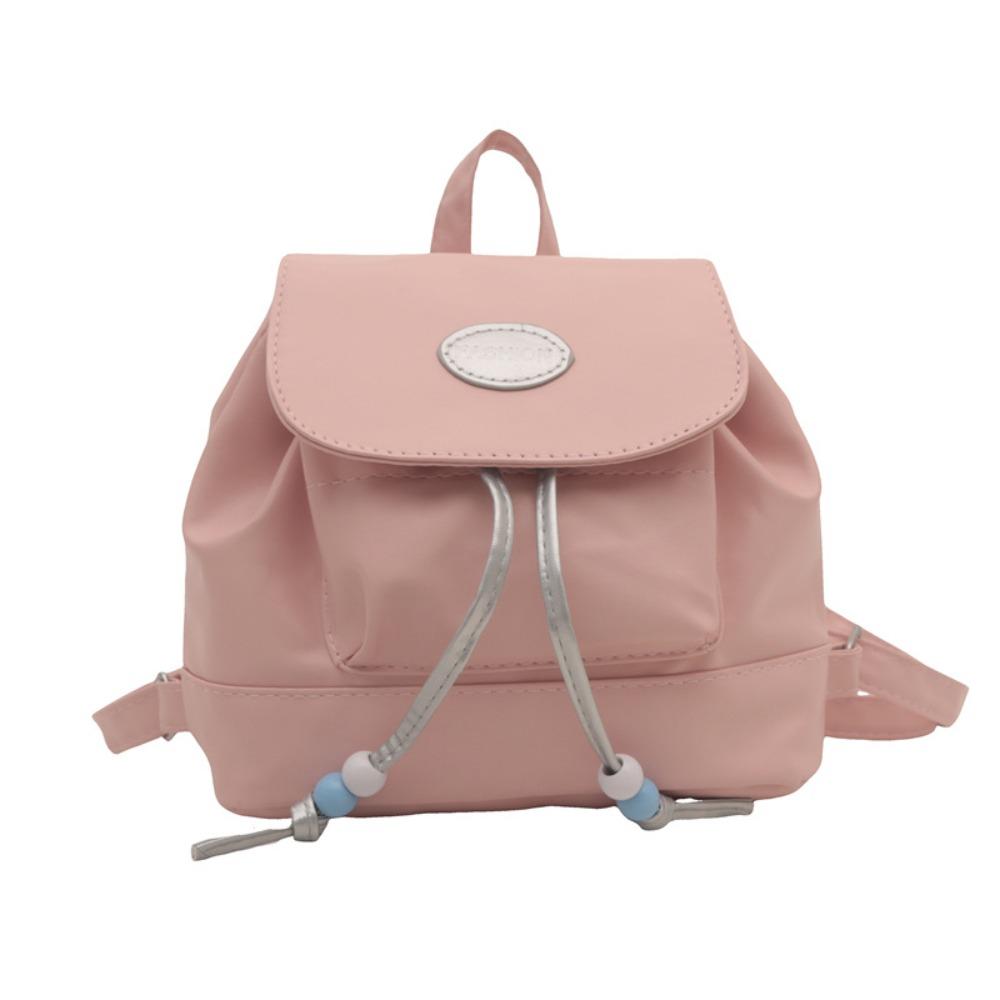 

Однотонный рюкзак из искусственной кожи, мини-рюкзак в стиле Y2K, простая сумка через плечо, детский розовый
