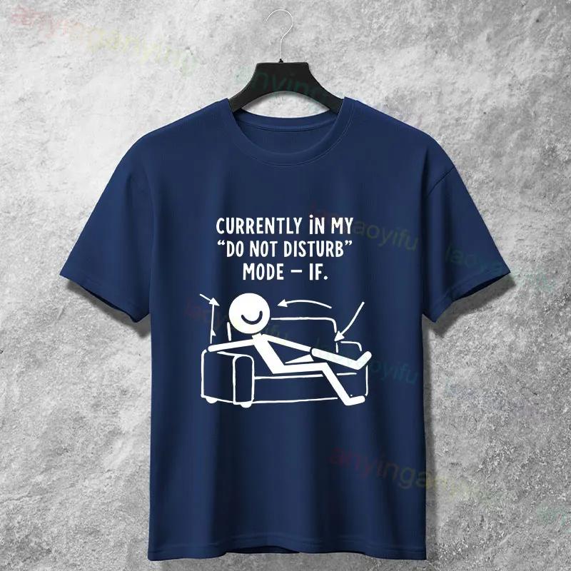 

Do Not Disturb Mode Funny Stick Figure Relaxing Graphic Tee Breathable Cotton Crewneck TShirt for Unisex Women S