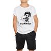 Joueur de Football Portrait Style Rétro Équipe Nationale Uruguayenne Joueur de Football Footballeur Professionnel Uruguayen Champion Sportif T-shirt Enfant