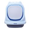 Closed Cat easy to House Toilet with Shovel Box Hidden Cleaning Supplies - Blue