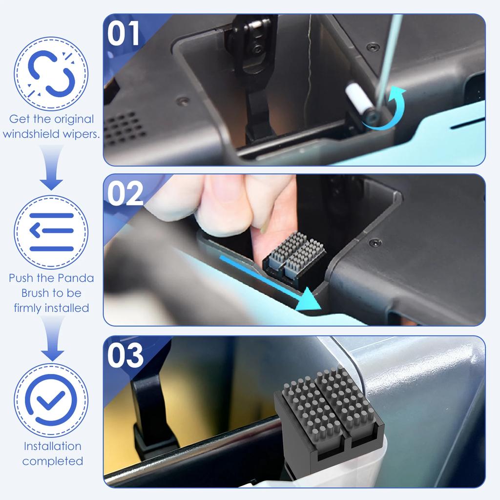 For Bambu Lab X1 P1S Series Nozzle Brush Bambu Lab Wiper Silicone Brush Mounted Scrubbers Print Head Cleaner Printer Head Wiping