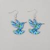 Cross border Spring Festival Colorful Bird Acrylic Earrings from Europe and America, 2024 New Hot Selling Fashion Retro Earrings