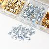 12 Grids Colorful Golden Foil Nail Sequins Featuring Irregular Aluminum Flakes, Perfect for Shiny Nail Designs Decorations for Manicures