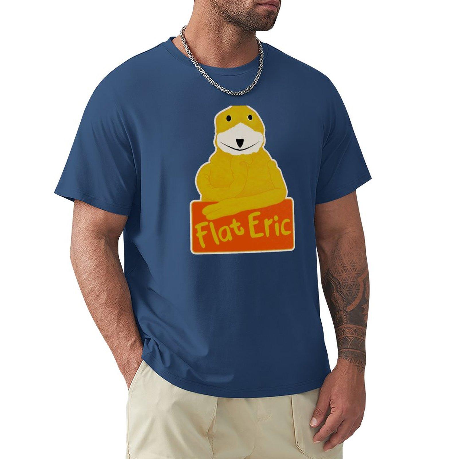

модная мужская футболка Flat Eric футболка с животным принтом рубашка для мальчиков однотонная футболка корейская мода мужские футболки большого размера футболка с принтом S