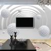 Fototapete, abstraktes Tunnel-Dekor, 3D-Kreis, Ball, Wohnzimmer, Sofa, TV, Hintergrundwand, Heimwandbild