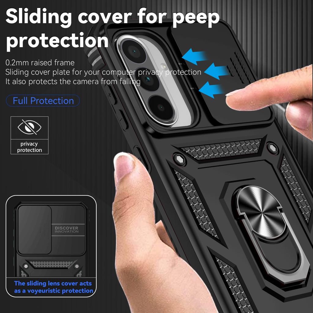 For Samsung Galaxy A36 5G/A56 5G Case PC + TPU Phone Cover with Lens Protection Kickstand