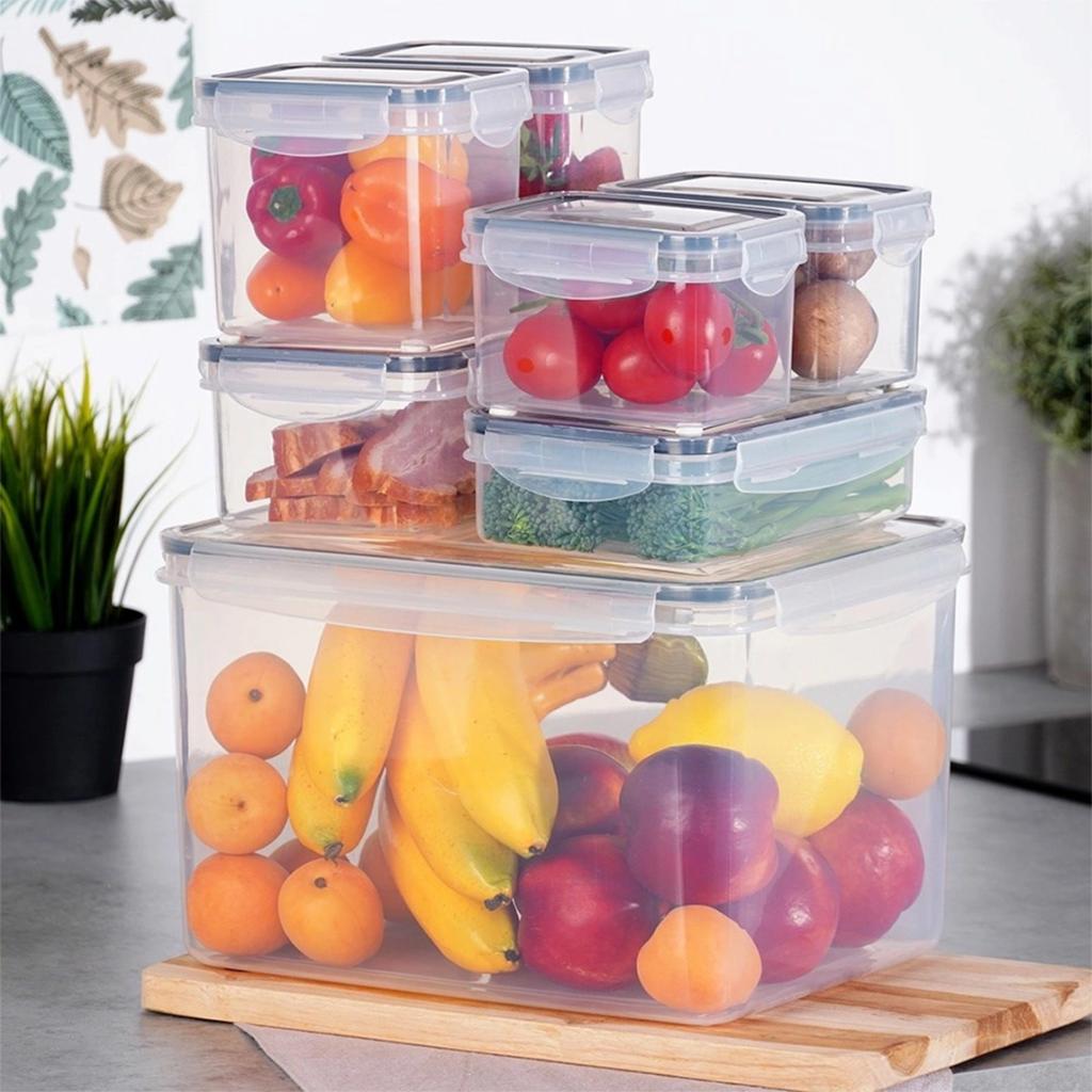 Set Of 7 Food Containers With Lids And Seals 259635