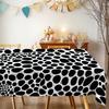 Black White Pebbles Rectangle Table Cloth for Table Decor Holiday Party Waterproof Reusable Tablecloth for Tables Kitchen Dining