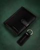 Gift Set: Men's Leather Wallet and Keychain - Peterson
