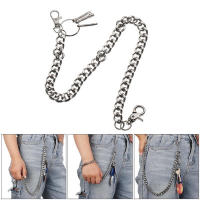 Fashion Key Chains Clip Punk Rock Biker Link Pant Jean Keychain  Wallet Chain Belt Thick Chain