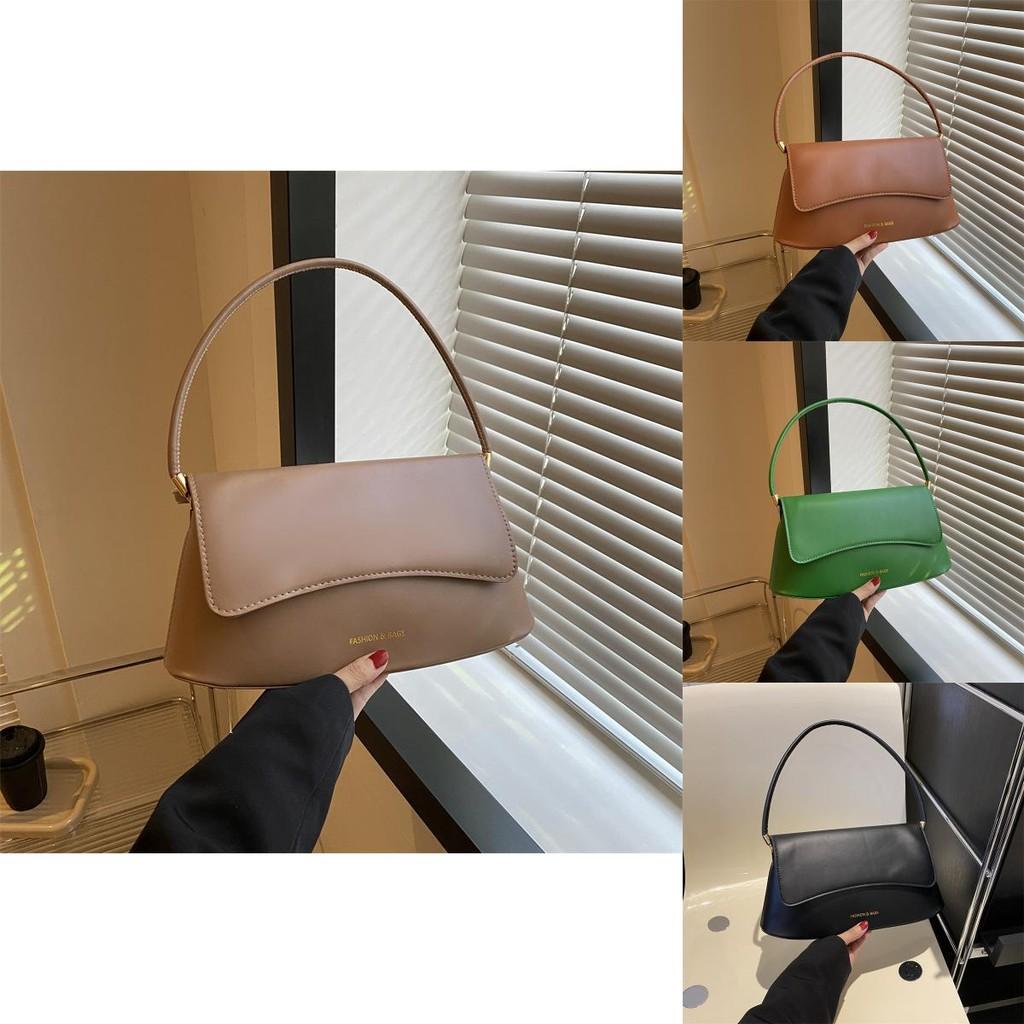 Chic Vintage Small Shoulder Bag Stylish Pu Handbag Trendy Square Design In Black Brown Green Khaki White