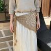 Shell Triangle Hip Scarf Knitted Waist Belt Vintage Crochet Short Skirt Wrap  Festival