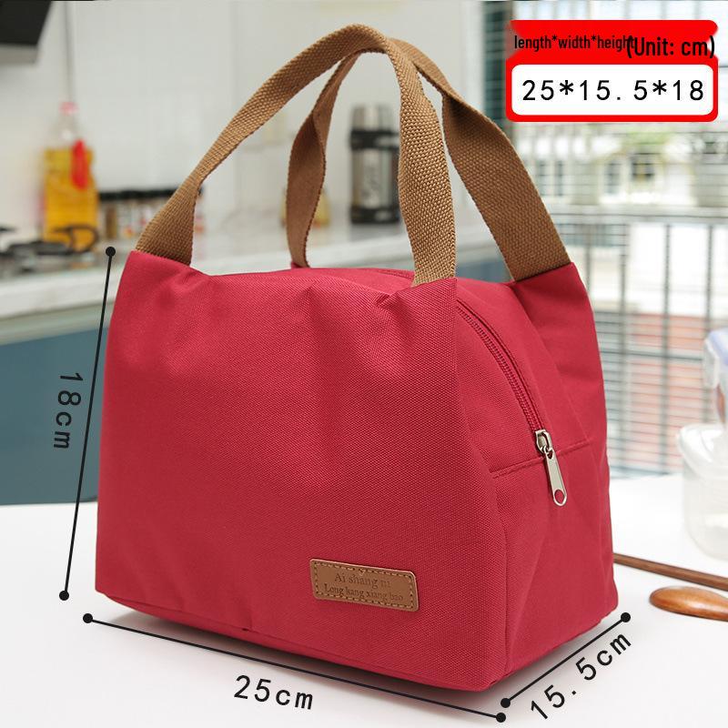 Изолированная сумка-ланч из Оксфордской ткани для студентов - Однотонная, в корейском стиле