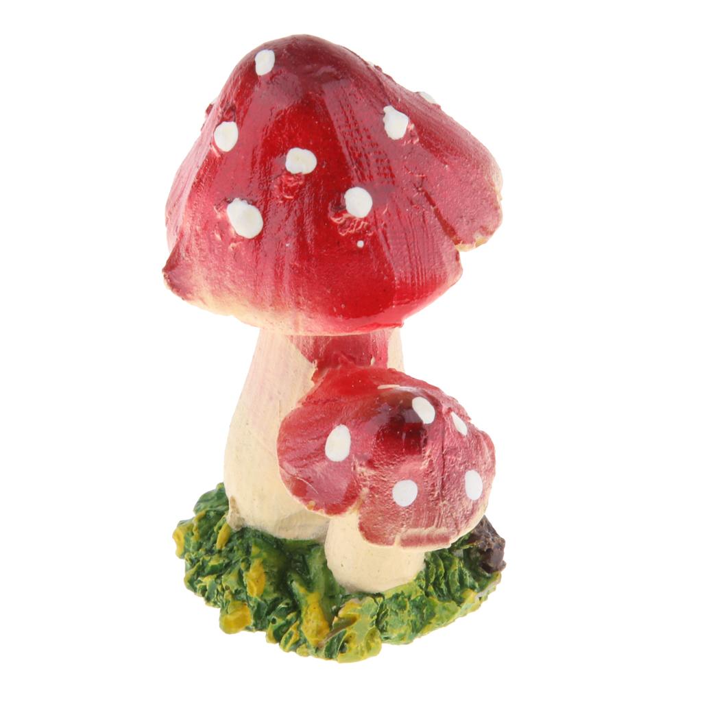 Mushroom Figurine Garden Terrarium Decor