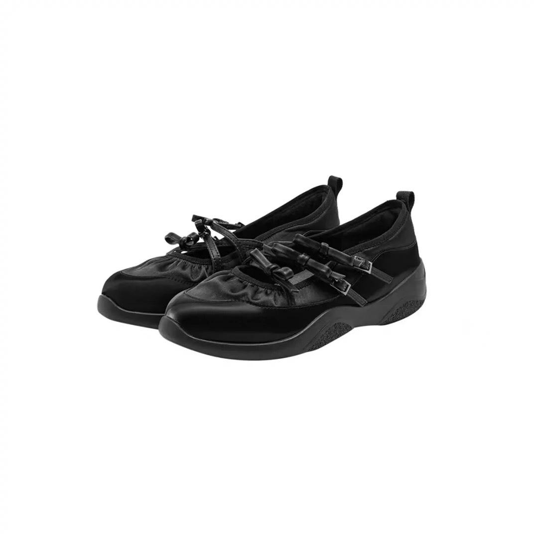 

Женские балетки Dong Jie Galaxy 2025 года, новые кроссовки с мягкой подошвой и бантом на платформе для женщин 40