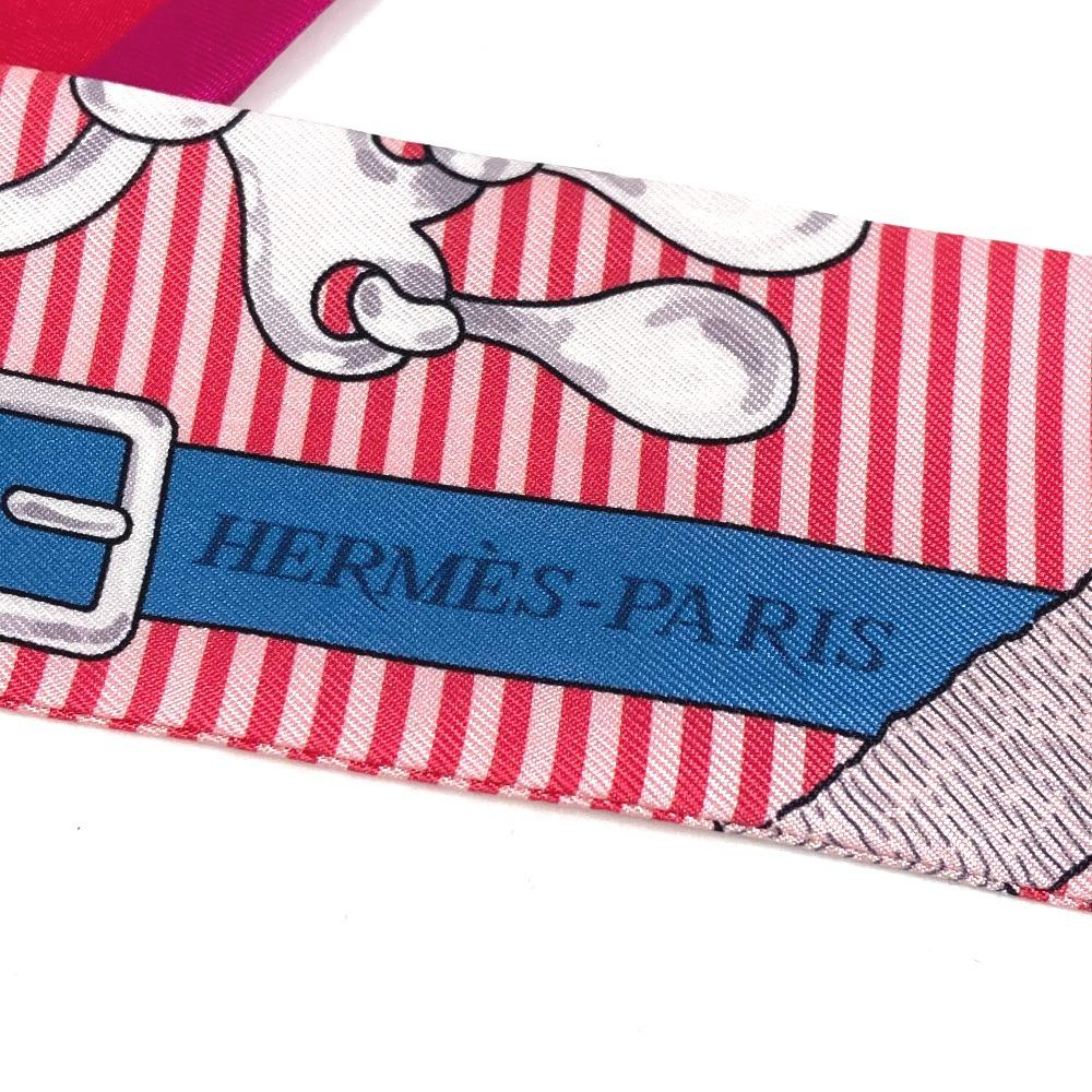 HERMES Twilly Twilly Bandeau Scarf Accessories Scarf silk Red/Light blue