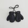 1 Pair Solid Color Kid Gloves Winter Warm Full Cover Glove Trendy Children's Gloves  For Boys Girls