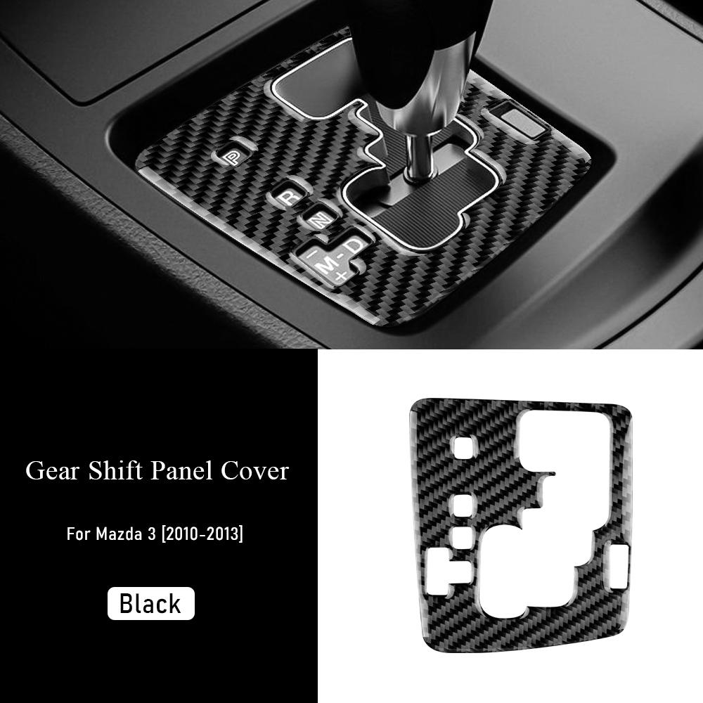 Forged Carbon Fiber for Mazda 3 2010 2012 2013 Accessories Car Central Control Gear Shift Panel Cover Sticker Interior Trim
