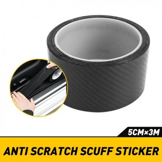 Car Door Protector Sill Scuff Cover Sticker Antiscratch 5D Carbon Fiber Strip EA