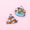 Kids Coffee Cup Jewelry Accessories Mug Lapel Pin Brooches Pin Enamel Pin Lapel Brooch Cat Brooch